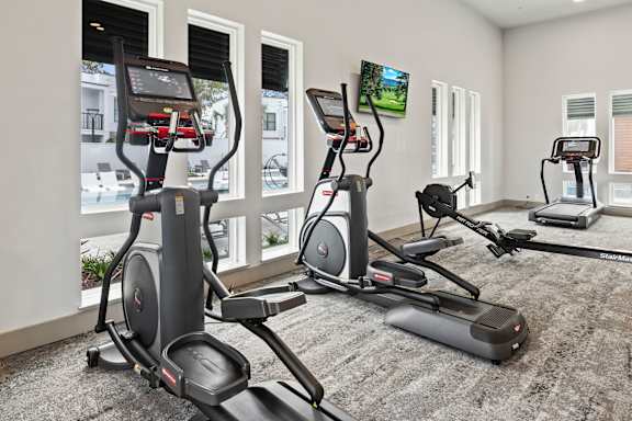 Gym with Treadmill and Elliptical at The Residences at Enso, Jacksonville, FL