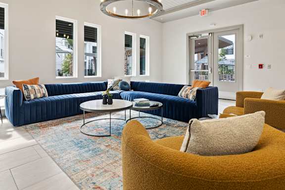 Spacious Living Room with Couch at The Residences at Enso, Jacksonville, Florida