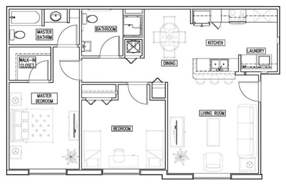 a drawing of a floor plan of a house