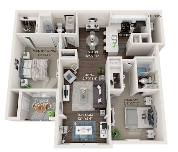 The Laurel - 2 Bedroom 2 Bath | Aspire at Gateway | Pinellas Park, FL