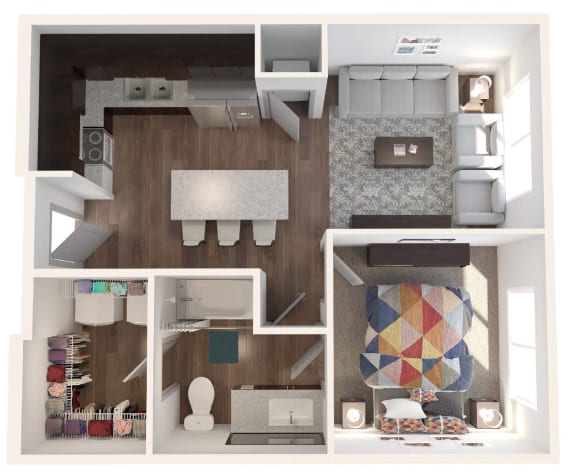 Lofts at Murray Hill 1 Bedroom Floor Plan