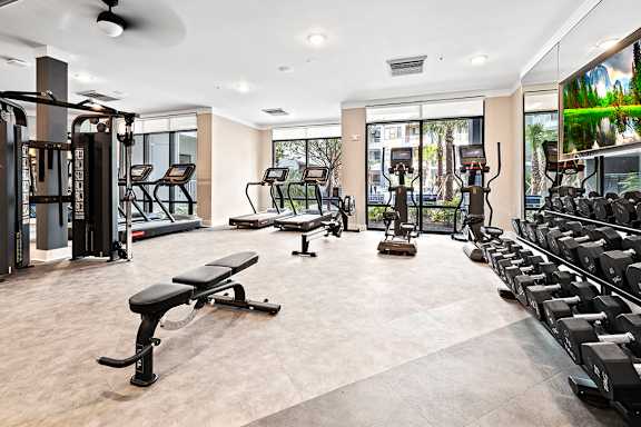 Spacious gym at The Station at San Marco, Jacksonville, FL