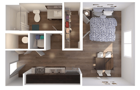 Lofts at Brooklyn |Downtown Jacksonville FL | Studio_476 Floor Plan
