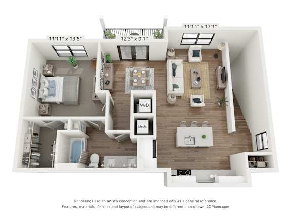 A3 Floorplan at The Residences at Enso, Jacksonville, FL