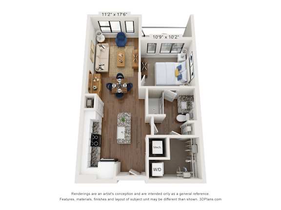 A1 Floor Plan at The Station at San Marco, Florida, 32207