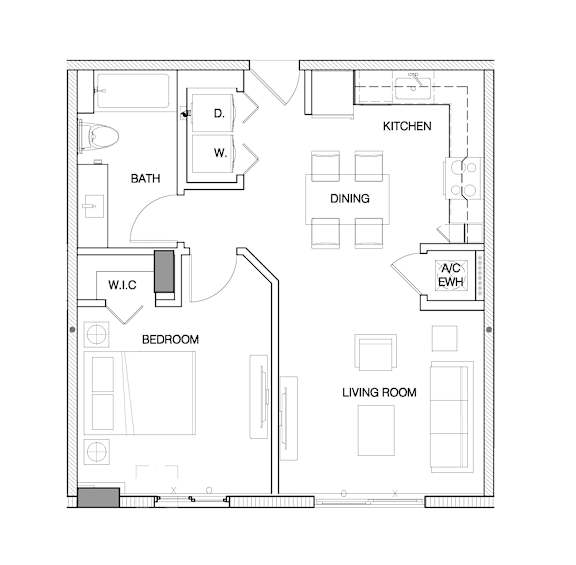 Ambar Station | 1 bed 1 bath 671 sq. ft.