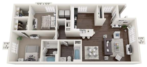 The Villa - 2 Bedroom 2 Bath | Aspire at Gateway | Pinellas Park, FL