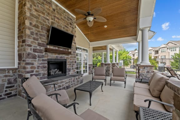 Patio at The Arbors at East Village, Clayton, 27527