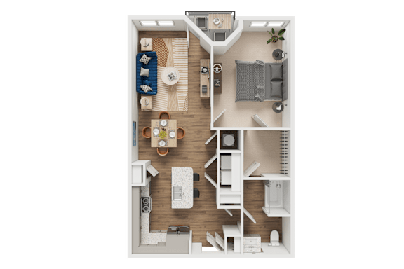 A1 Floor Plan at Address East End, Raleigh, NC 27610