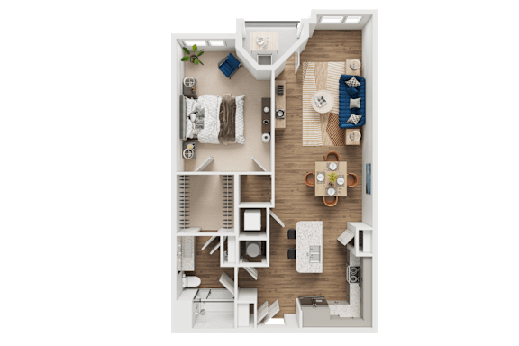 A4 Floor Plan at Address East End, Raleigh, 27610
