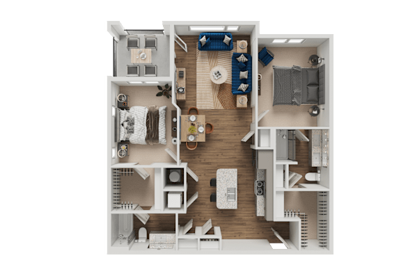 B2 Floor Plan at Address East End, Raleigh, NC 27610