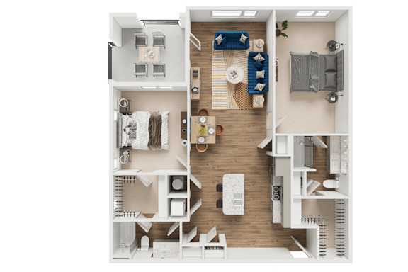 B7 Floor Plan at Address East End, Raleigh, NC