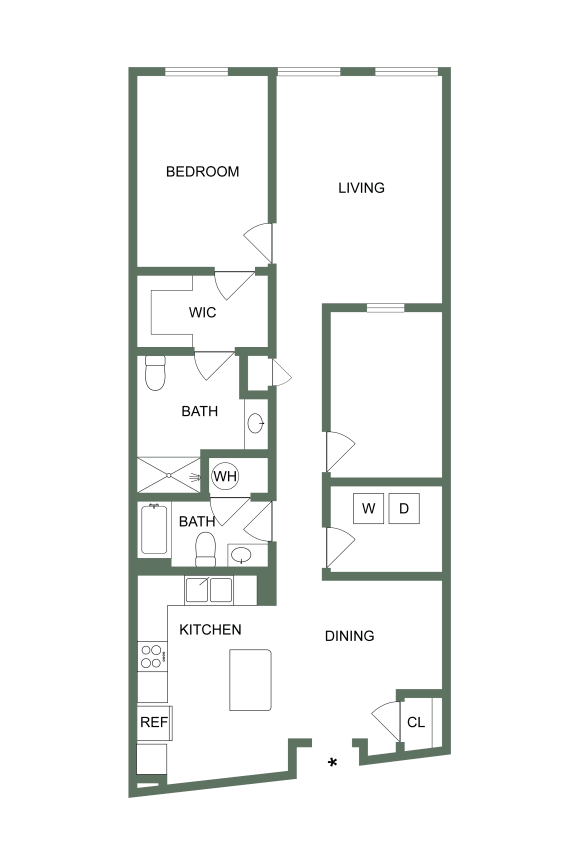 M-118 Floor Plan at Spinning Mill Lofts, Clayton, 27520
