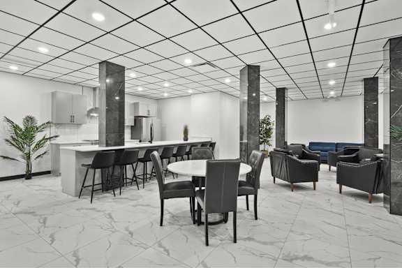 Community Kitchen and Lounge at 20 Sage Hill Road NW Calgary Apartment Building