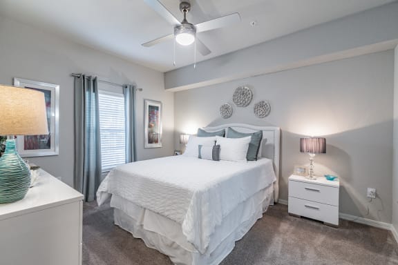 Bedroom With Celling Fan at Portofino Apartments, Florida, 33647-3412