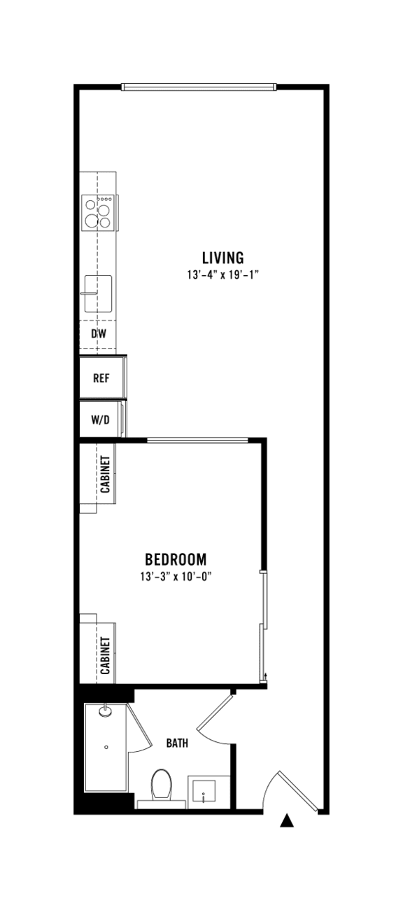 Two small white squares on a black background.