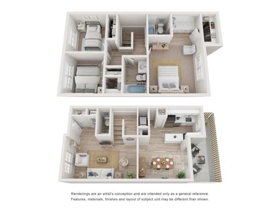 bedroom floor plan an in 3d