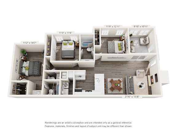 The C4 floorplan at Station Heights in Alpharetta outside of Atlanta GA