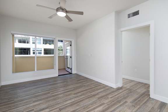 Living room with patio