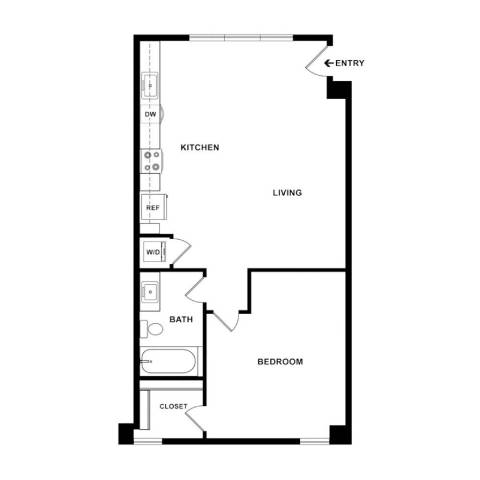 A black and white image of a floor plan for a home.