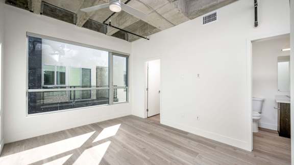 White wall in living area