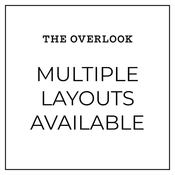 A white background with text that reads "The Overlook Multiple Layouts Available".