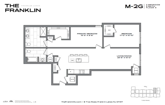 A black and white image of a floor plan for a property called The Franklin Lakes.