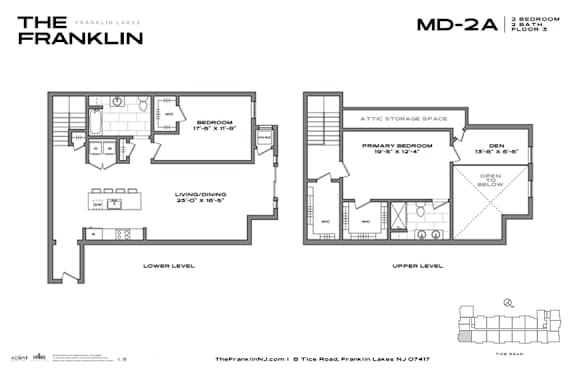A black and white floor plan for a property called The Franklin.