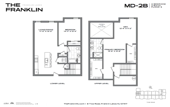 A black and white image of a floor plan for a property called The Franklin Lakes.