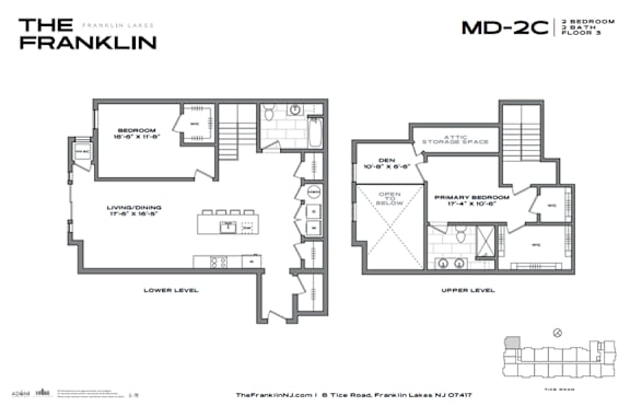 A black and white image of a floor plan for a property called The Franklin.