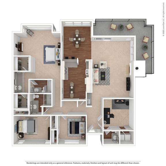 2 bedroom floor plan  the villas at spring creek apartments