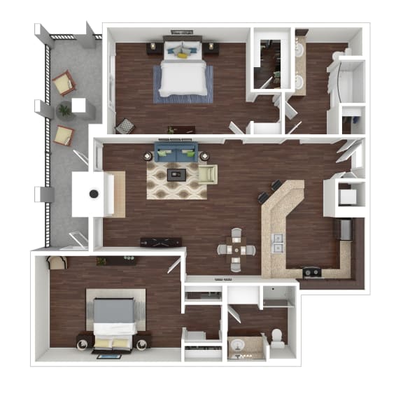 B1 Floor Plan  at Marina Harbor, Marina del Rey, California