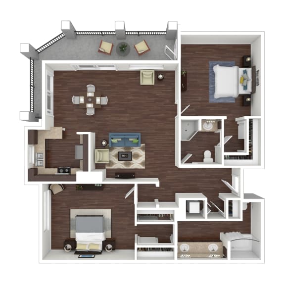 B4 Floor Plan  at Marina Harbor, Marina del Rey