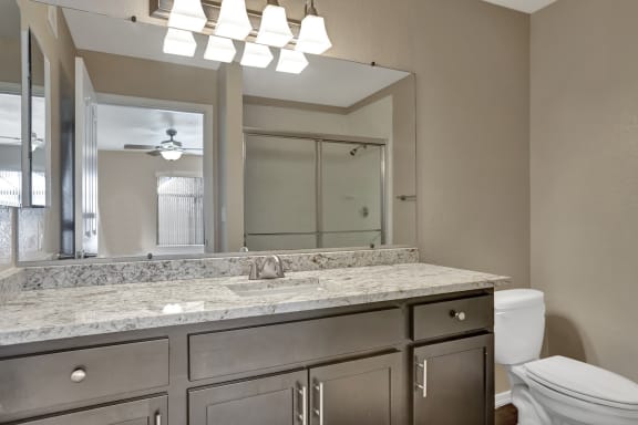 Updated, well lit bathrooms (In some homes)  at San Montego Apartments, Arizona, 85206