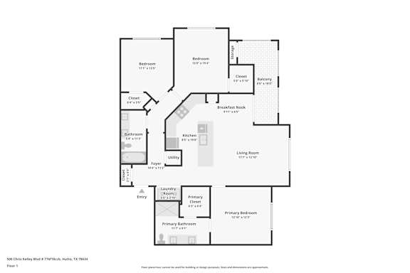 C1 Floor Plan at North Creek, Hutto, TX, 78634