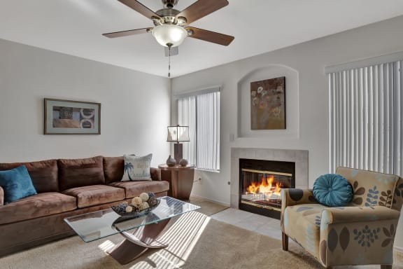 Fireplaces in some homes at San Montego Apartments, Mesa, Arizona
