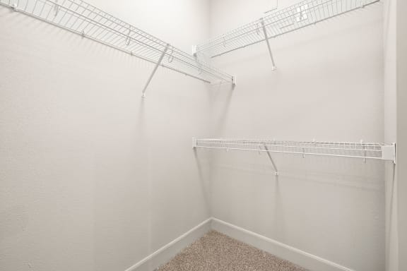 Built-In Shelving In Closet at North Creek, Hutto, TX