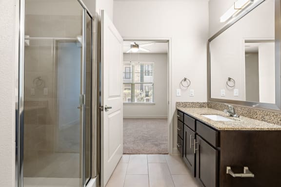 Modern Bathroom at North Creek, Texas, 78634