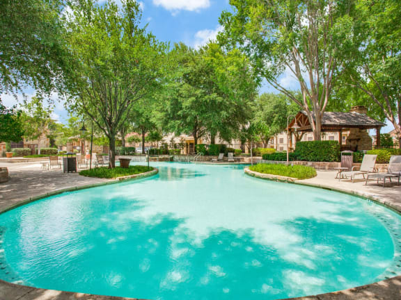 Large Pool at The Canyons Apartments, Fort Worth, Texas