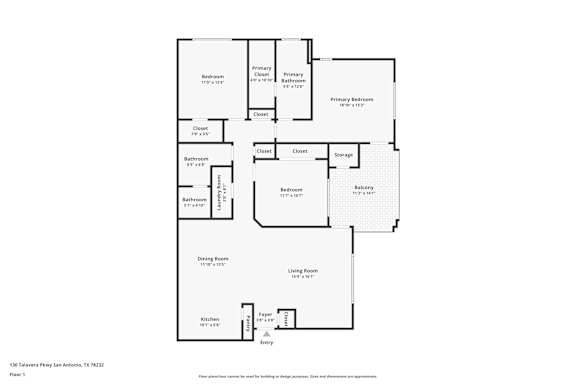 A floor plan of a house with a living room, dining room, kitchen, and two bedrooms.