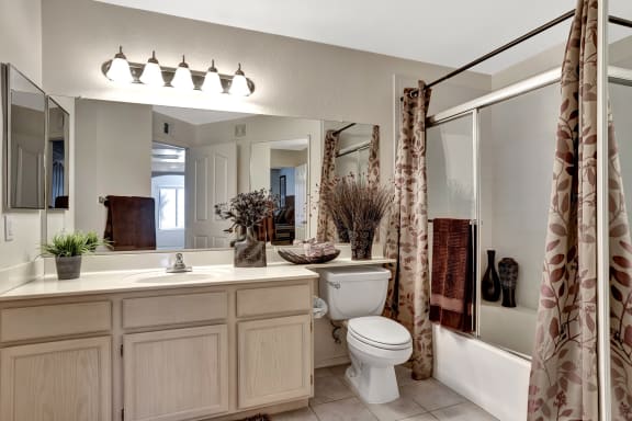Well Lit Bathrooms at San Montego Apartments, Mesa, AZ