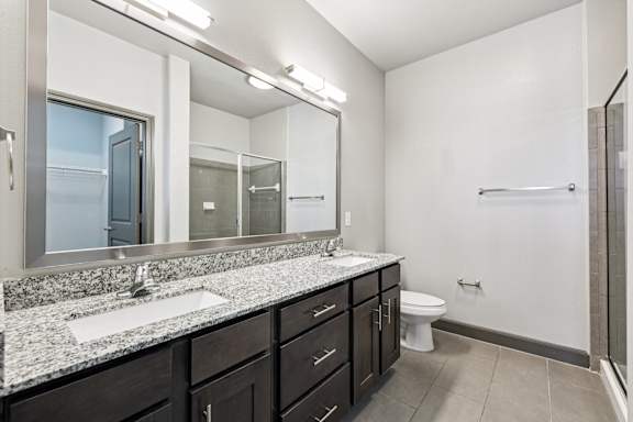 Spa Inspired Bathroom at North Creek, Hutto, Texas