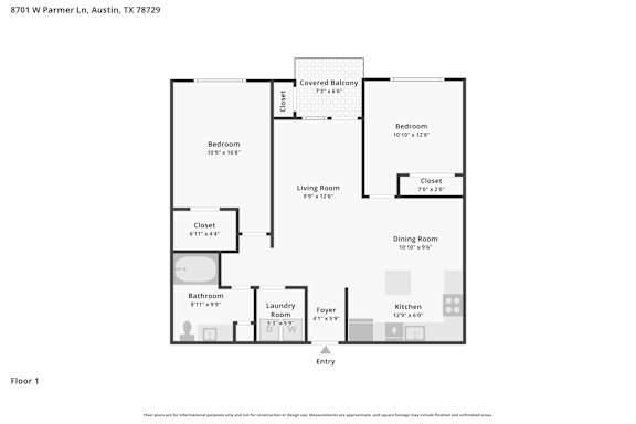 A floor plan of a home with a living room, dining room, kitchen, and multiple bedrooms.