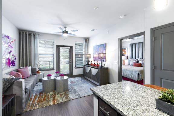 Kitchen And Living Area at North Creek, Hutto, TX