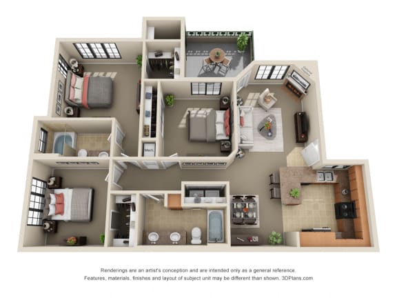 Mediterranean Floor Plan at Adiamo Palm Valley, Arizona