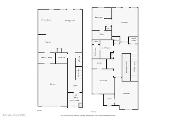 aster 2d floor plan at The Vista on Brodie, Austin, TX, 78745