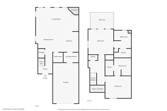 verbena 2d floor plan at The Vista on Brodie, Austin, TX, 78745