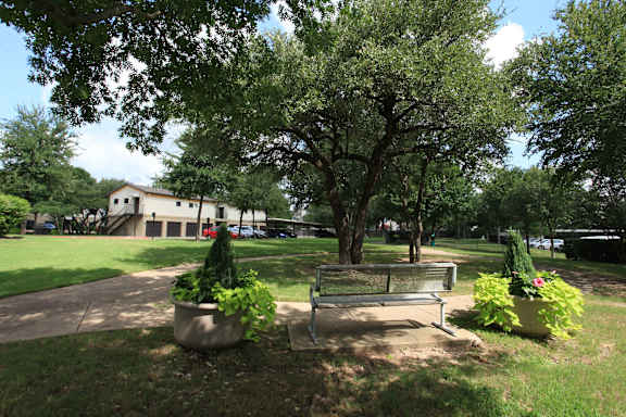 Backyard at Artisan Apartments & Shops, Austin, TX 78729