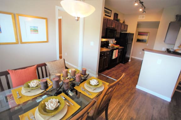 Model Dining Room at The Fairways at Star Ranch, Hutto, Texas
