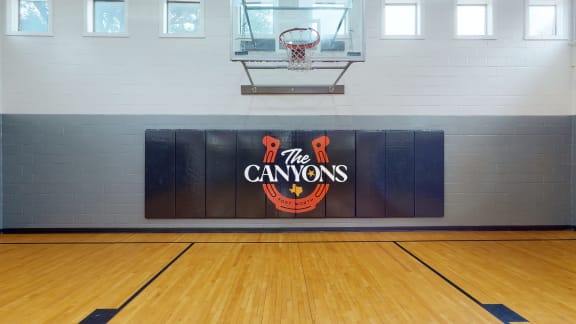 basketball court at The Canyons Apartments, Fort Worth, TX
